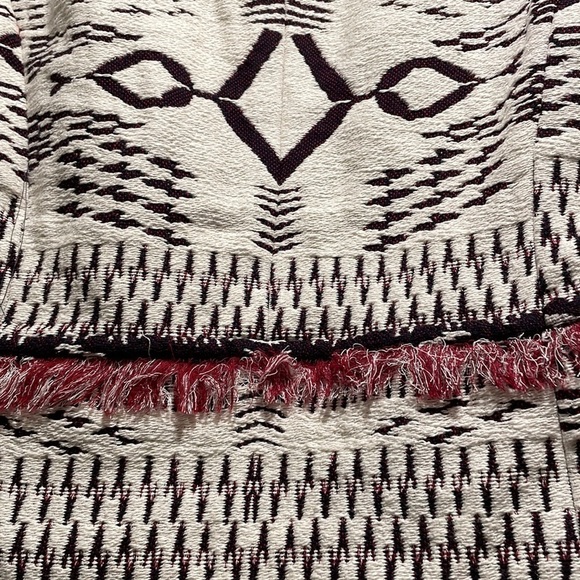 𝅺🌟host Pick🌟 IRO "Kerr" Double Fringed Cool Fish Design Open Jacket - Picture 5 of 8